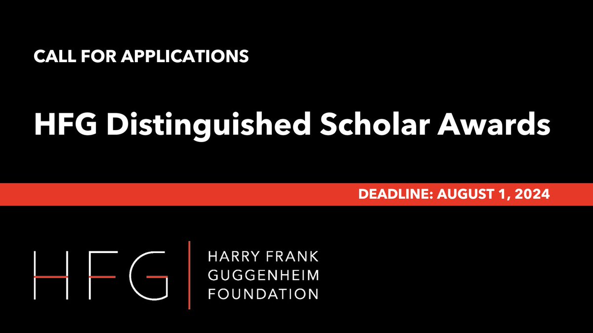 Applications are now open for the #DistinguishedScholarAwards. Funding is available for research in violence, aggression, and dominance. Deadline: Aug 1. Details: hfg.org/distinguished-…