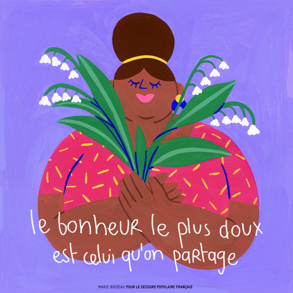En ce 1er mai, fêtons tous ensemble la solidarité !
👉Faire un don ou devenir bénévole 📷 bit.ly/49q2e2h
🎨 Illustration de Marie Boiseau