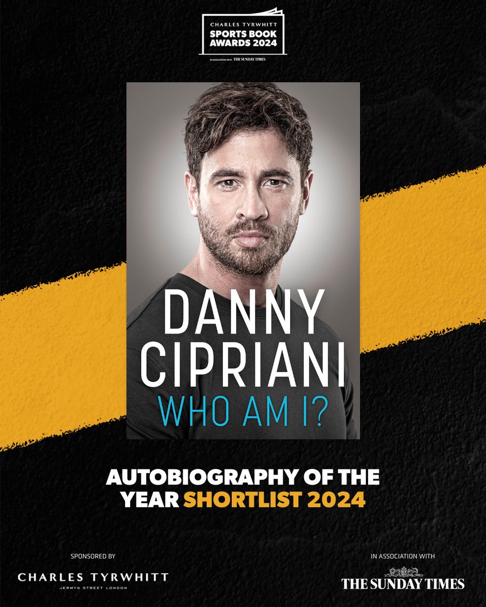 I’m delighted to be shortlisted for the @charlestyrwhitt @sportsbookawards for the
Autobiography of the Year. It’s wonderful to be nominated alongside a fantastic list of titles and for my book to be recognised in this way. #CTSBA24 #ReadingForSport
