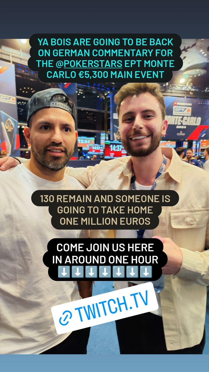 Me and @pyefacepoker, who currently is in bed, are going to be doing an English takeover over at the @PokerStars German coverage for EPT Monte Carlo in around an hour on @xflixx's channel. Would be great to have some regular viewers in chat! twitch.tv/xflixx