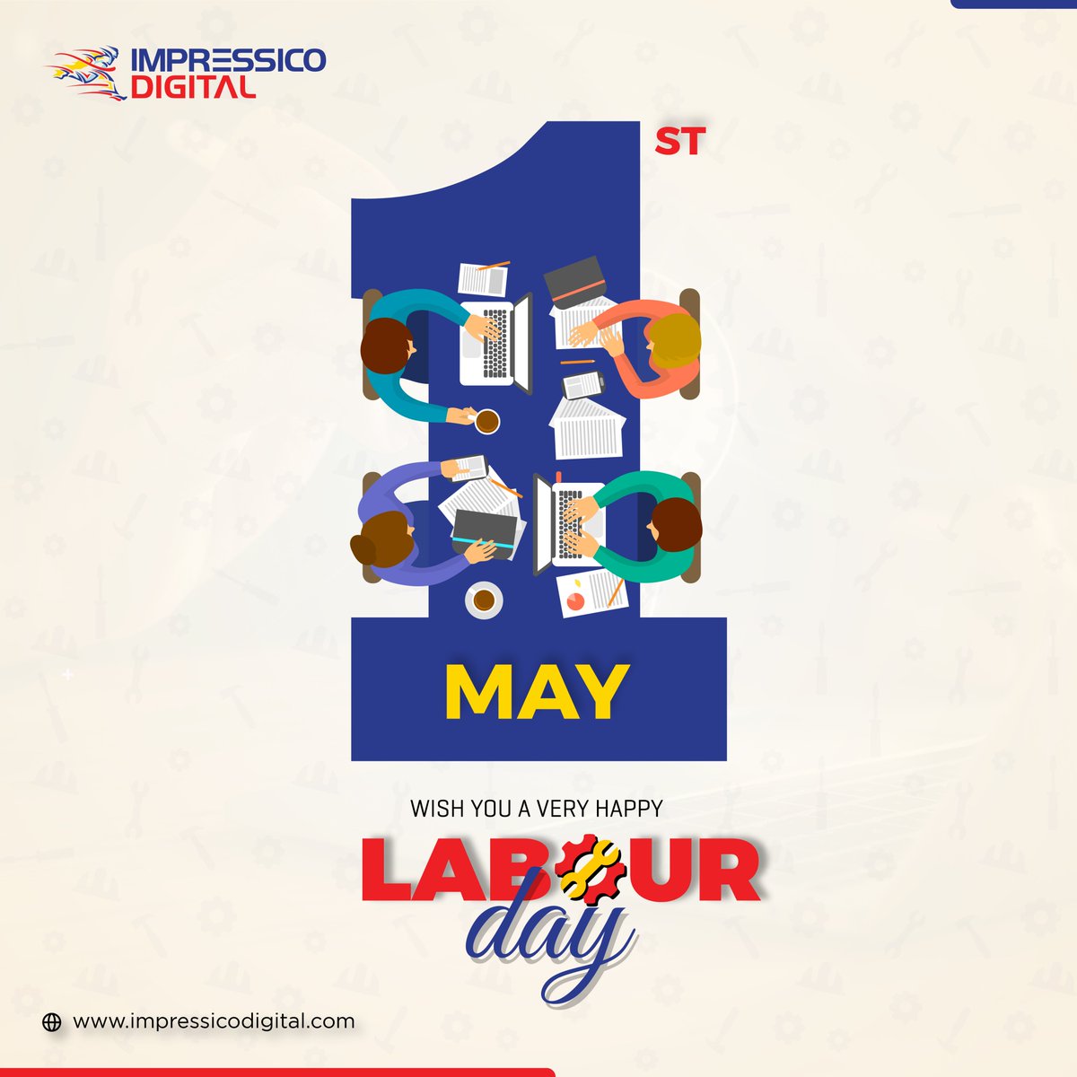 Today, we salute the digital heroes at Impressico!  Your tireless efforts keep our clicks humming and our online presence booming.

Here's to a well-deserved day of rest and recharge!

Happy Labour Day

#ImpressicoDigital #DigitalWorkforce #AppreciationPost #DigitalMarketing