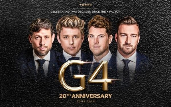 G4 20th Anniversary Tour - Cheltenham Town Hall - Tuesday 11th June. The UK’s No.1 vocal harmony group and original X-Factor stars celebrate a double decade in the limelight with a spectacular anniversary show. Tickets are available now! More here: glos.info/whats-on-gigs-…