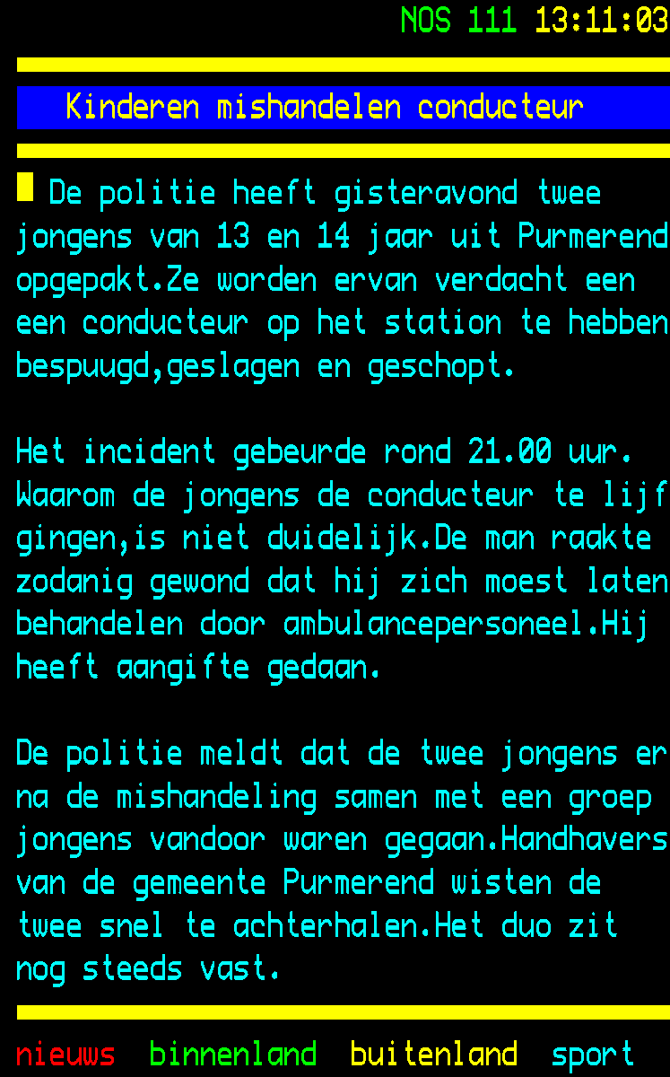 Ik denk dat een avondklok voor kinderen in Purmerend de oplossing is.
nos.nl/ttapp