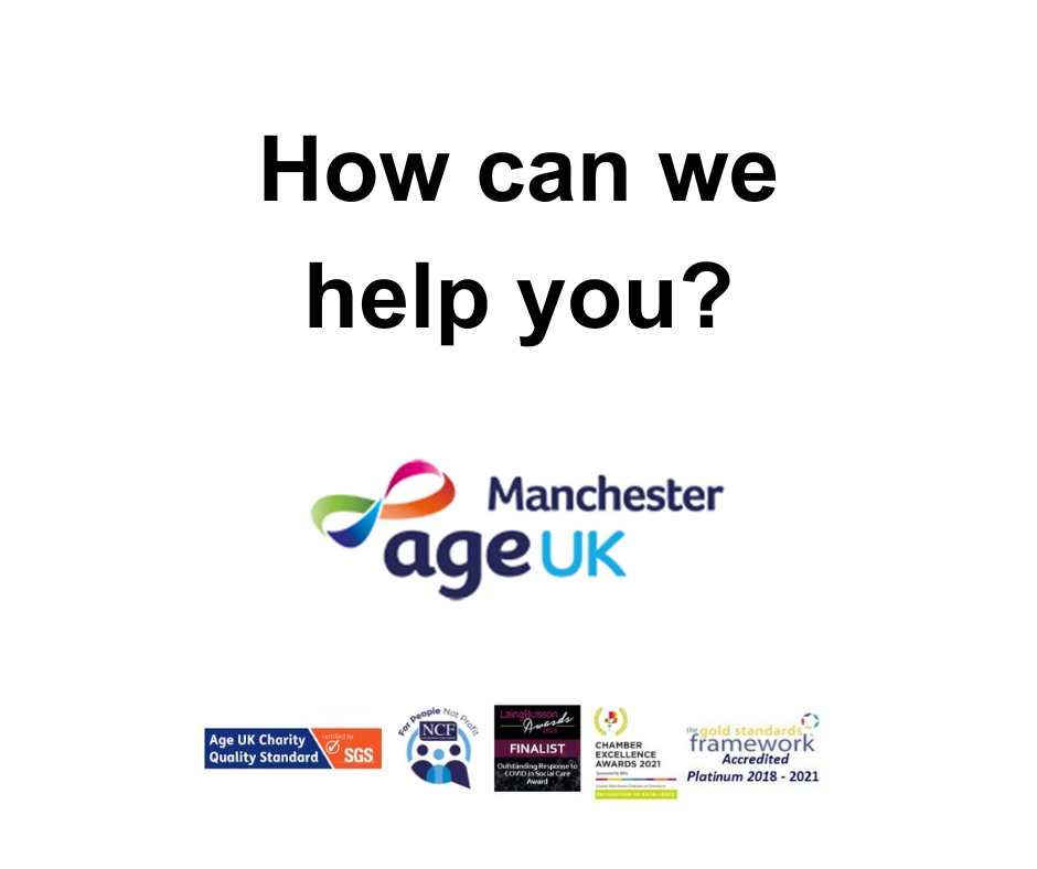 We've a range of services for #olderpeople in #Manchester from #careservices, to Information & Advice support, to #activitygroups.

If a Manchester-based older person that you know would benefit from our services, visit our website & see how we can help: shorturl.at/kstCP