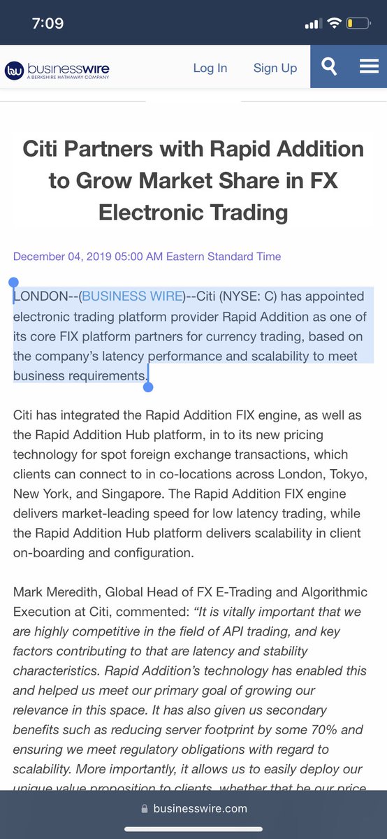 🚨@Citi UTILIZES @RapidAddition FOR CURRENCY TRADING🚨 @CHAINLINK HAS NOW PARTNERED WITH RAPID TO BRING THEIR CROSS CHAIN COMMUNICATION STANDARD TO THE BANKING INDUSTRY