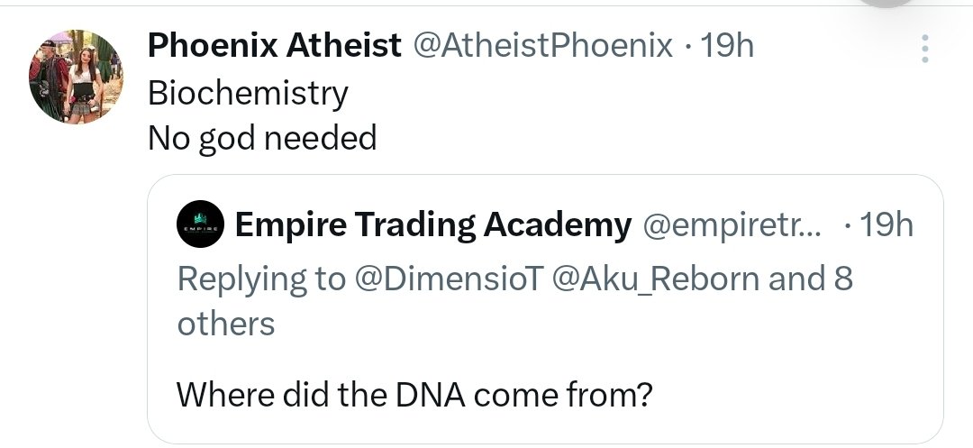 @AtheistPhoenix The full idiocy of #Atheism on display
