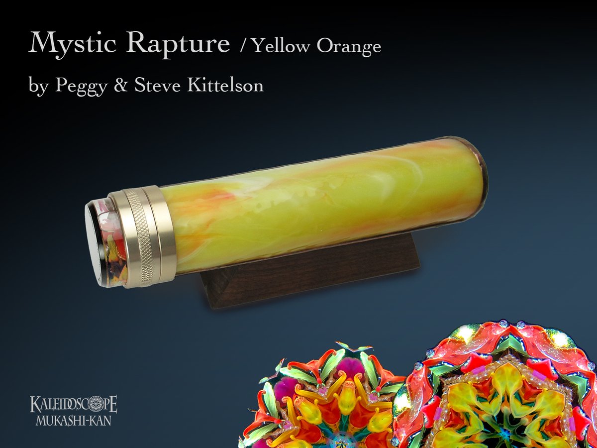 「Mystic Rapture/Yellow Orange 」 
by Peggy & Steve Kittelson

2-mirror  7-point

アメリカの万華鏡に特徴的な
鮮やかな色彩とダイナミックなイメージ展開

mukashi-kan.com/SHOP/wd-011ye.…
#万華鏡 #カレイドスコープ昔館 #Kaleidoscope #万花筒