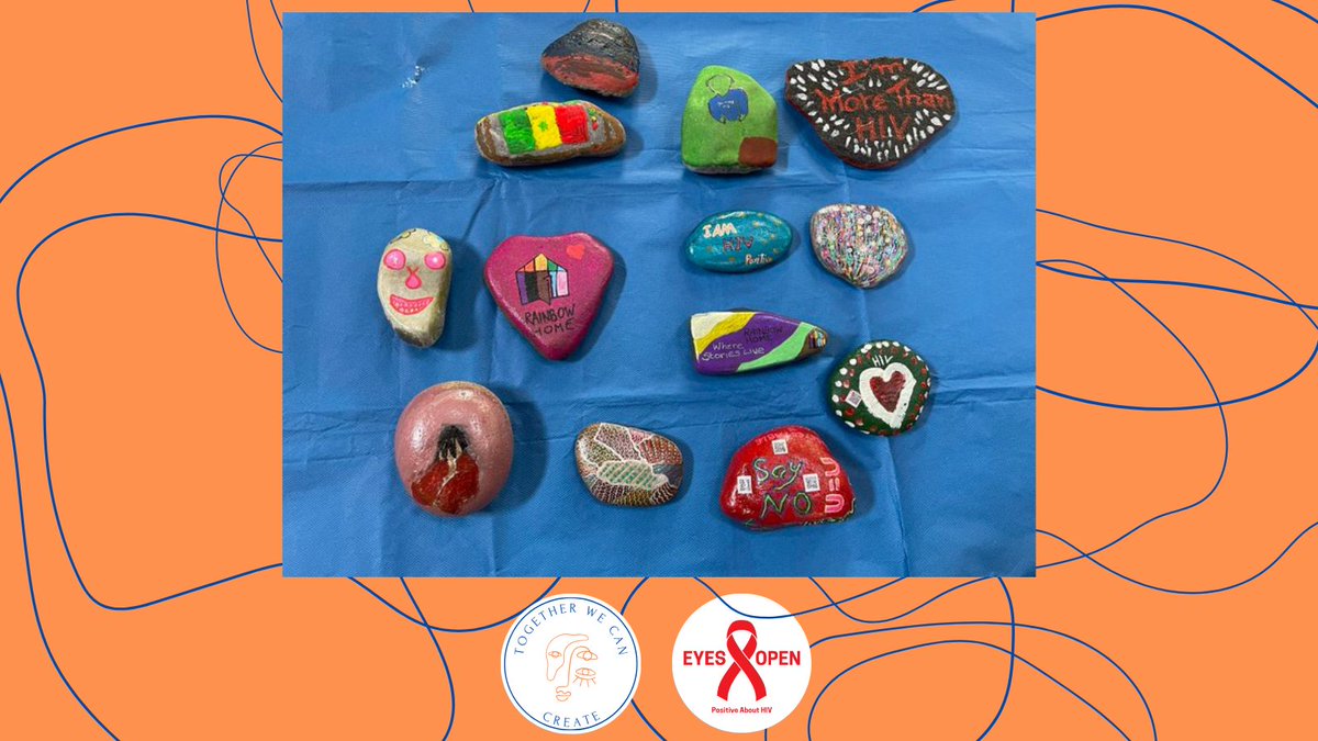 Last week Rob visited Newcastle to deliver a pebble session for @EyesOpenHIV at @RAINBOW_HOME_NE look at the pebbles that were created, what a great day! #iammorethan