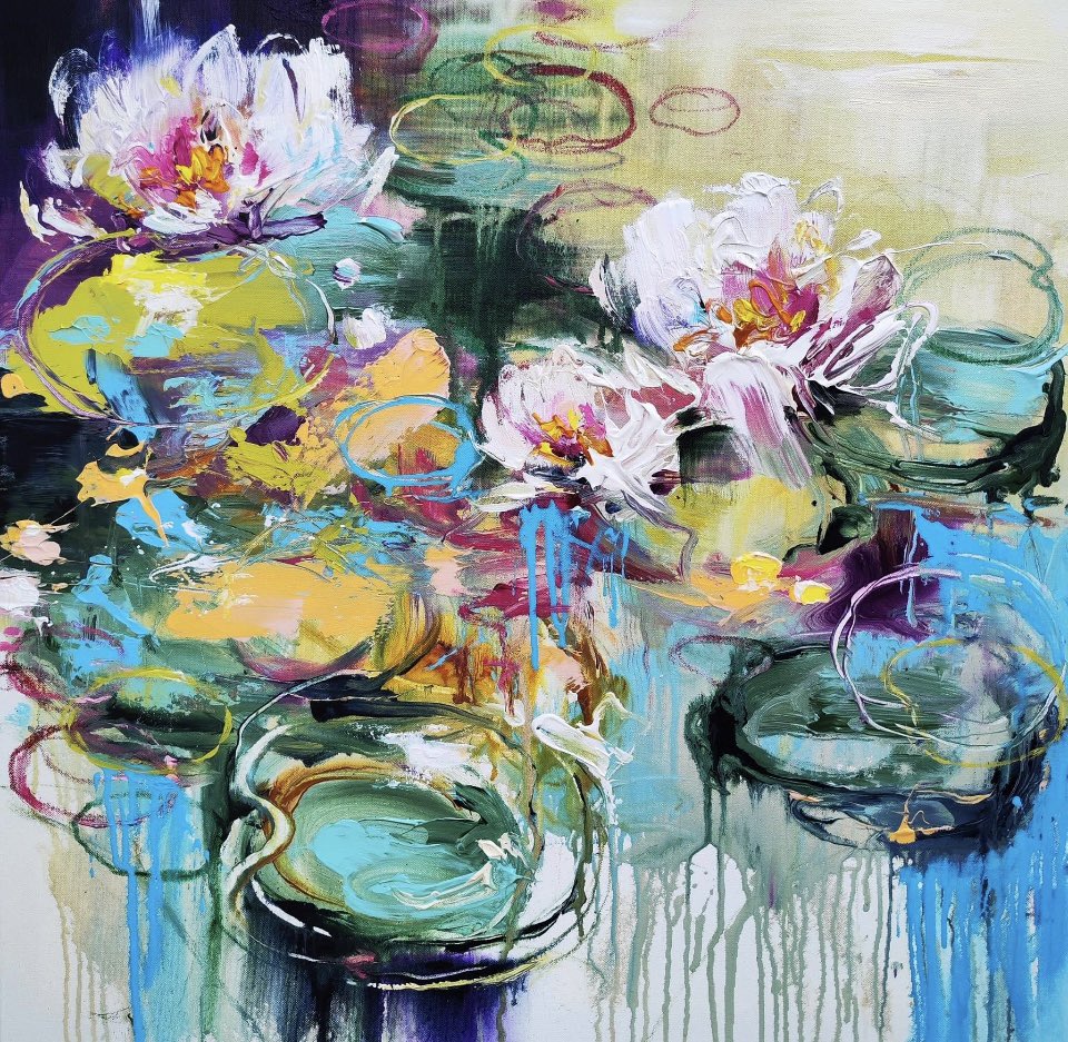 Anna Cher’s stunning new collection of originals… Coming Soon! hartgalleries.co.uk . . . . #art #lilypond #newcollection #annacher #comingsoon #excited #elegant #originalartwork