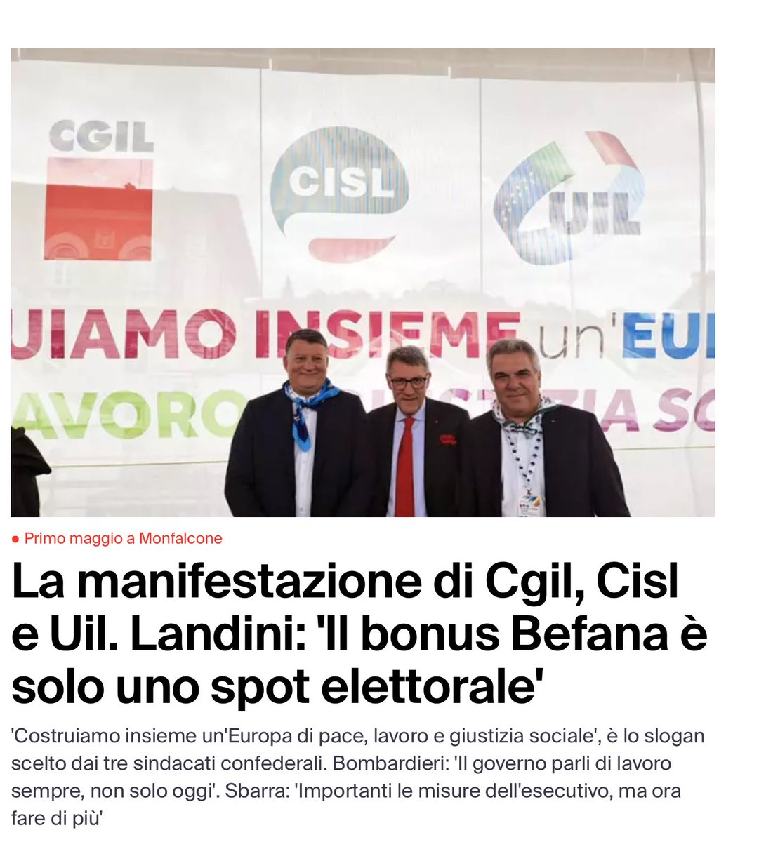 Ecco una istantanea di tre coglioni che con la loro complicità hanno permesso al PD e M5S di distruggere la nazione, ora spolverano tutta la loro ipocrisia e faccia di bronzo