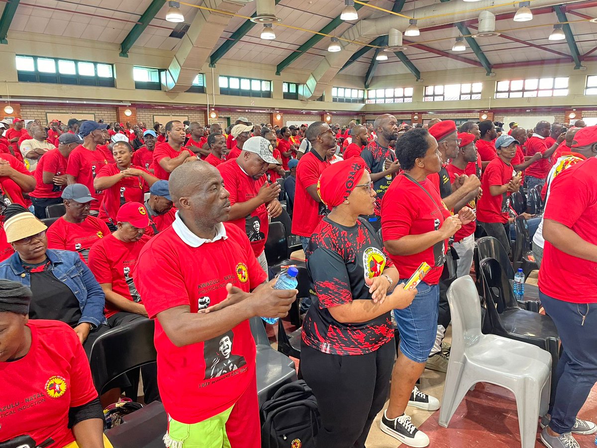 Workers have arrived in numbers for this years May Day Political Induction which is dedicated to the struggle of the people of Palestine.
#ForTheLoveofTheWorkingClass 
#MayDay
#WorkersDay
❤️🖤💛
