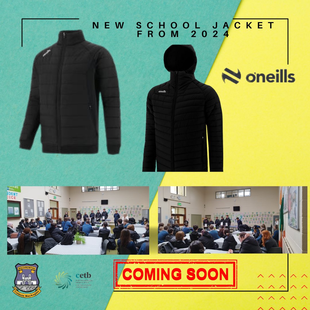 After a lengthy staff and student council consultation, students have selected a new school jacket from September 2024. The jacket will be available from the O’Neills online store and will have the school crest and student initials. The jacket will be compulsory for all students…