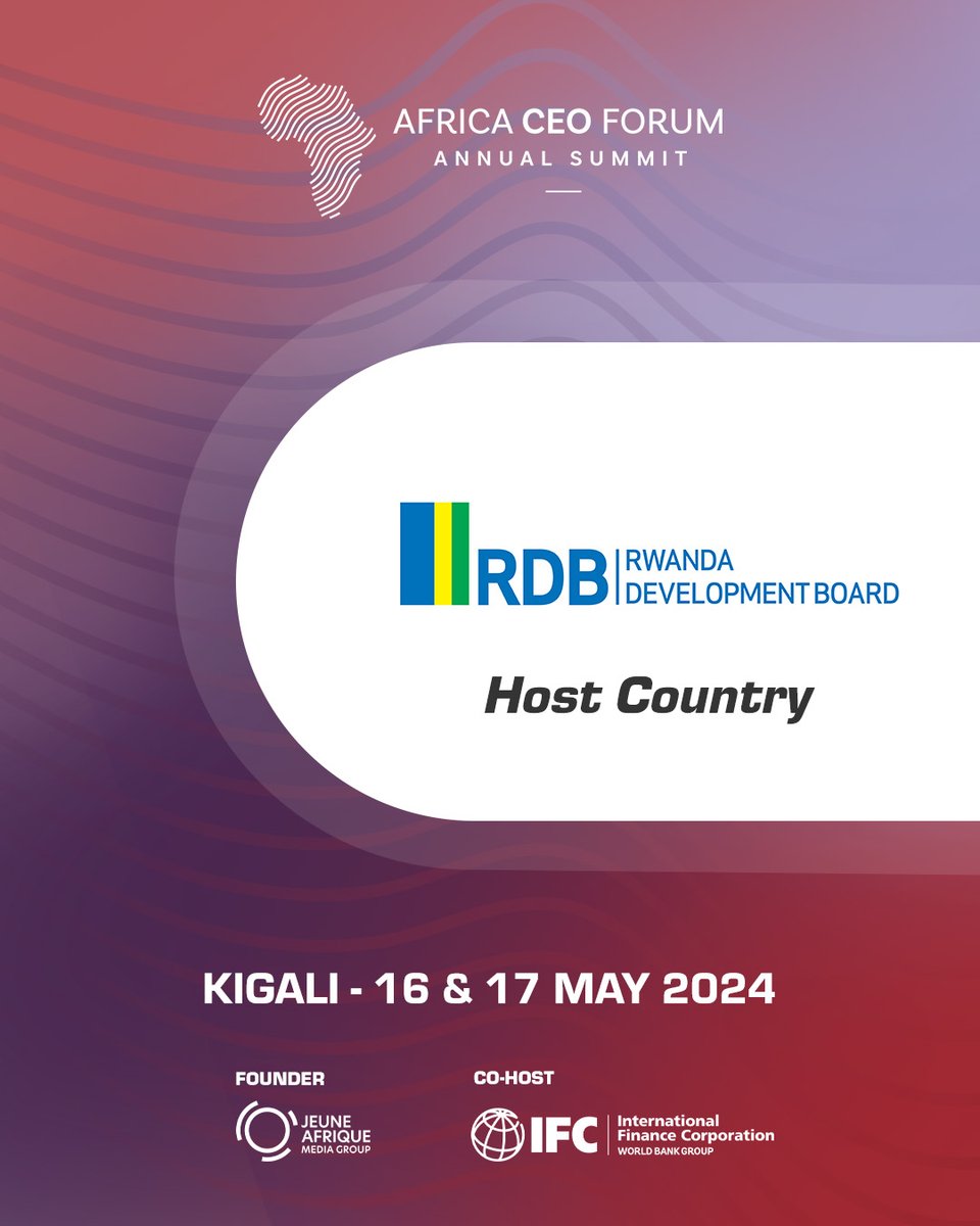 @Ecobank 📣 News! @RDBrwanda is our host country for #ACF2024! 👉 Book your spot now for ACF2024 and join the conversation on 16 and 17 May: lnkd.in/e4nS-xeg