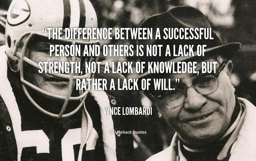 “The dictionary is the only place that success comes before work. ” — Vince Lombardi #inspiration #motivation #wisdom #quotes