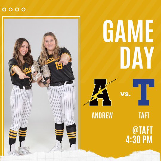 🚨 IT’S GAME DAY T-BOLTS!! ⚡️🥎 🆚 Taft ⏰ 4:45 PM 📍 Varsity Away 📍 JV Home vs LWW 📍 Frosh Home vs Barrington