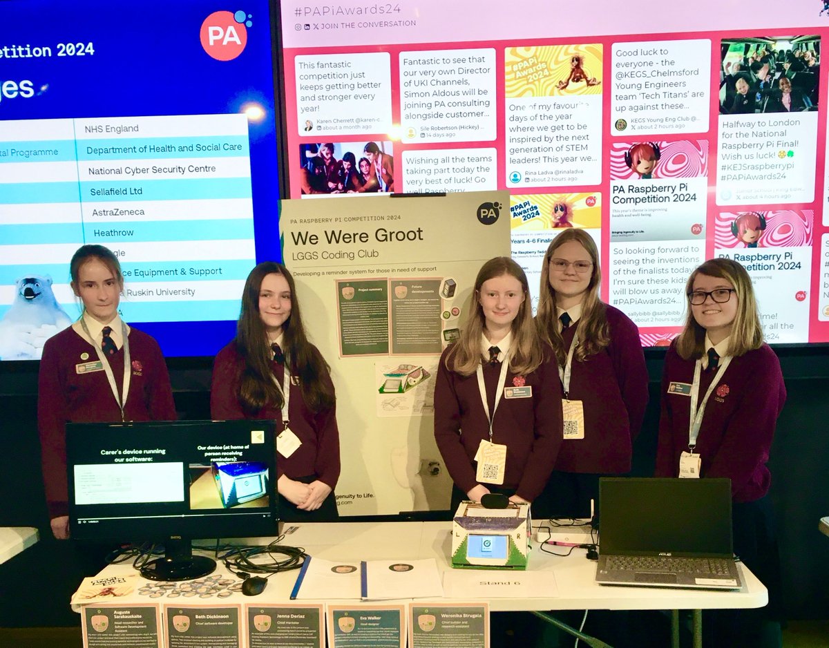 Five year 10 members of our coding club are in Google’s London HQ today for the PA Raspberry Pi awards. We wish them the best of luck! #LGGSChallenge #PAPiAwards24