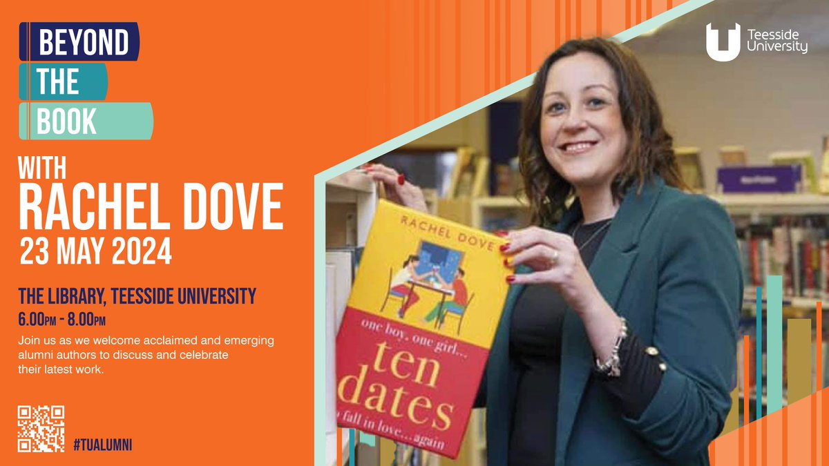 Ever wanted to meet or chat with your favourite author? Join us for the new 'Beyond the Book' alumni author evenings #TUBeyondTheBook 📚 Rachel Dove 🗓 Thu 23 May ⌚ 6-8pm 📍 Library