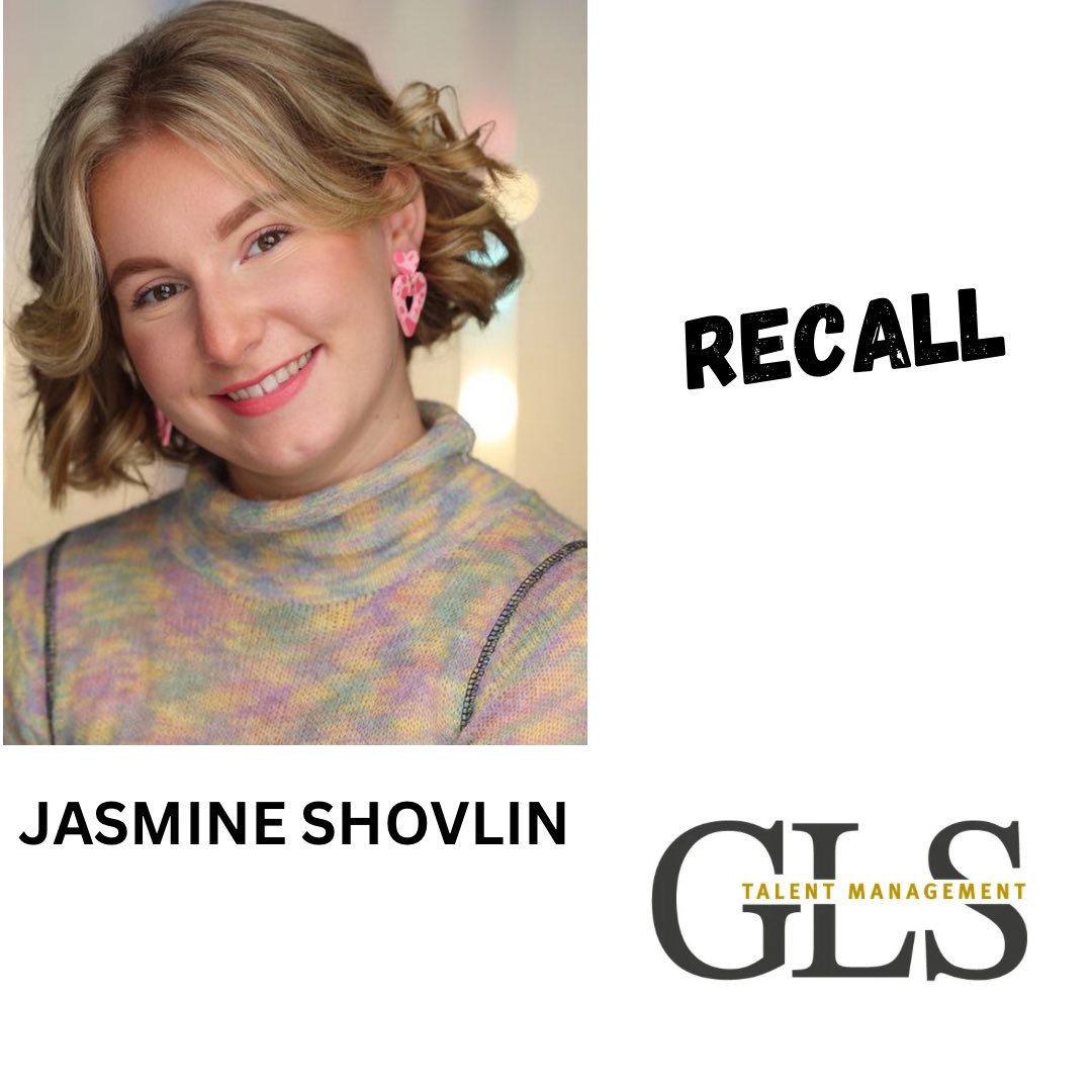 All the best to JASMINE SHOVLIN for her recall today! 🍀 #glstm #audition #recall #grateful #singer #dancer #spotlight #glstalentmanagement