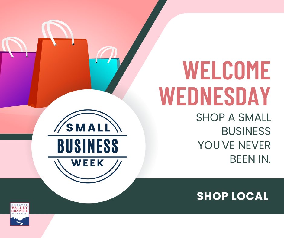 Welcome Wednesday! Let's spread some love and celebrate the small but mighty gems in our community! Today shop a small business you’ve never been in! 
#SmallBusinessWeek #SupportLocal  #ValleyCT #chamberofcommerce #ansoniact #beaconfallsct #derbyct #oxfordct #seymourct #sheltonct