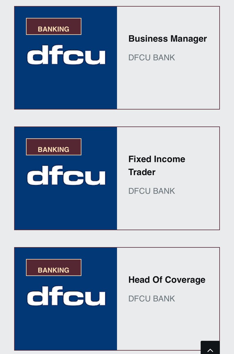 DFCU Bank is hiring! - Head of Coverage: jobnotices.ug/job/head-of-co… - Fixed Income Trader: jobnotices.ug/job/fixed-inco… - Business Manager: jobnotices.ug/job/business-m…