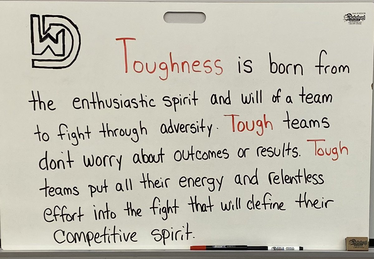 TOUGHNESS is born from the enthusiastic spirit and will of a team to fight through adversity. TOUGH TEAMS don’t worry about outcomes or results. TOUGH TEAMS put all their energy and relentless effort into the fight that will define their competitive spirit.