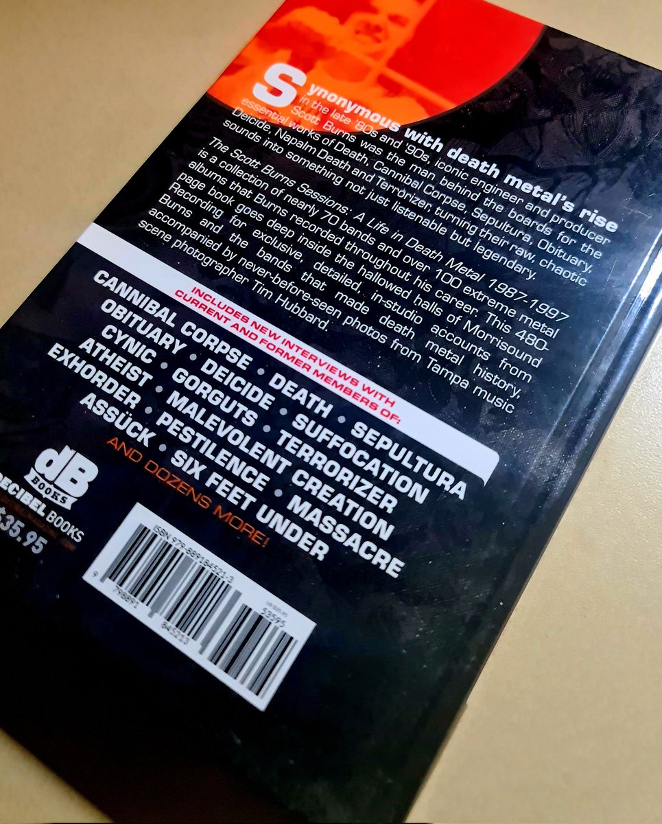 BOOKS OF METAL ⚔️ 📚 ⚔️ Massive shout to my my main man @DHeartsurgeon who so generously gifted me a copy of 'The Scott Burns Sessions' when he attended the Decible Fest '24. Signed copy and all! #BooksofMetal #ScottBurnsSessions #DeathMetal #Morrisound #KMäN