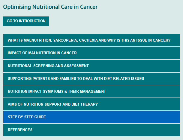Disease-related malnutrition, cachexia &amp; sarcopenia occur frequently in people with #Cancer. Our May resource of the month focuses on Optimising Nutritional Care in Cancer - bit.ly/3pGBeYA - It outlines the impact of malnutrition on people with cancer &amp; includes advice