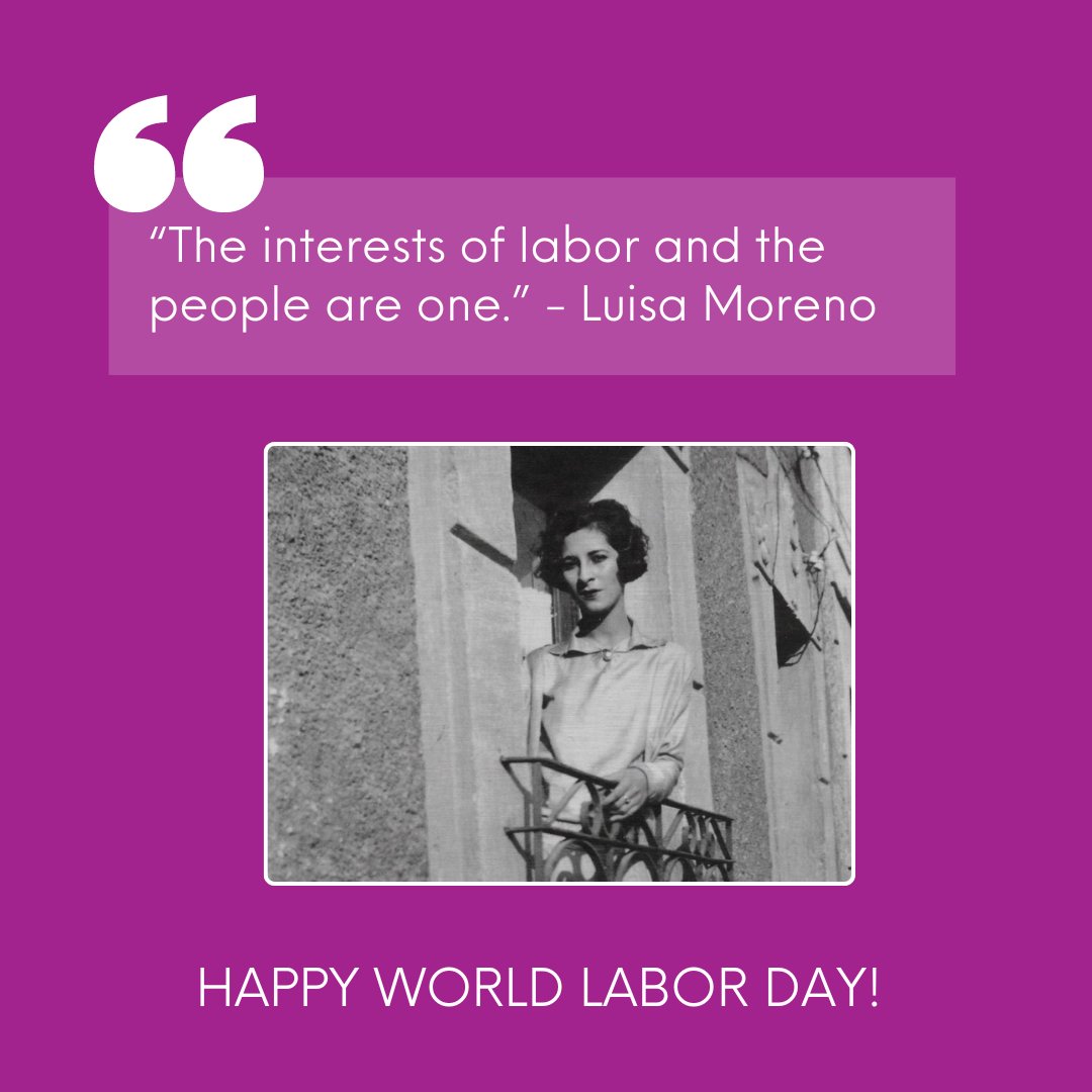 This May Day, we celebrate the life of Luisa Moreno, a trailblazing activist born in 1907 in Guatemala. From reporter to labor organizer, Moreno fought for workers' rights and better conditions in industrial garment factories. #MayDay