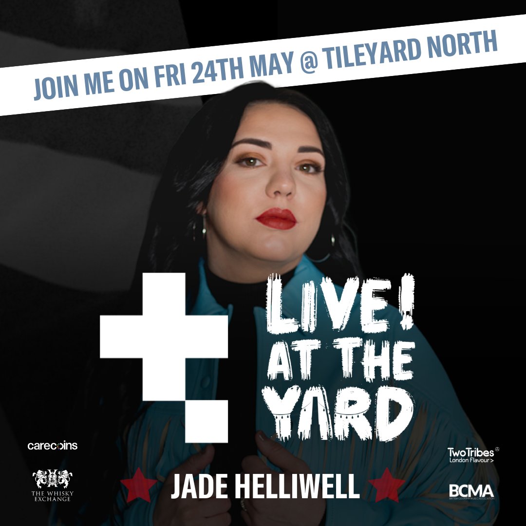 We're excited to announce Singer-songwriter Jade Helliwell, will be joining us at LIVE! At The Yard on Friday 24th. With sold-out headline tours and multiple awards, Jade's ascent in country music is unstoppable! bit.ly/LIVEATTHEYARD Tileyard North, Wakefield, WF1 5FY