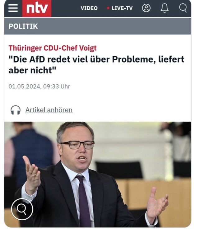 Keine Sorge, Hr Voigt, bald ist Payback-Time! U ich kann es kaum erwarten, wenn die #AfD endlich liefern darf