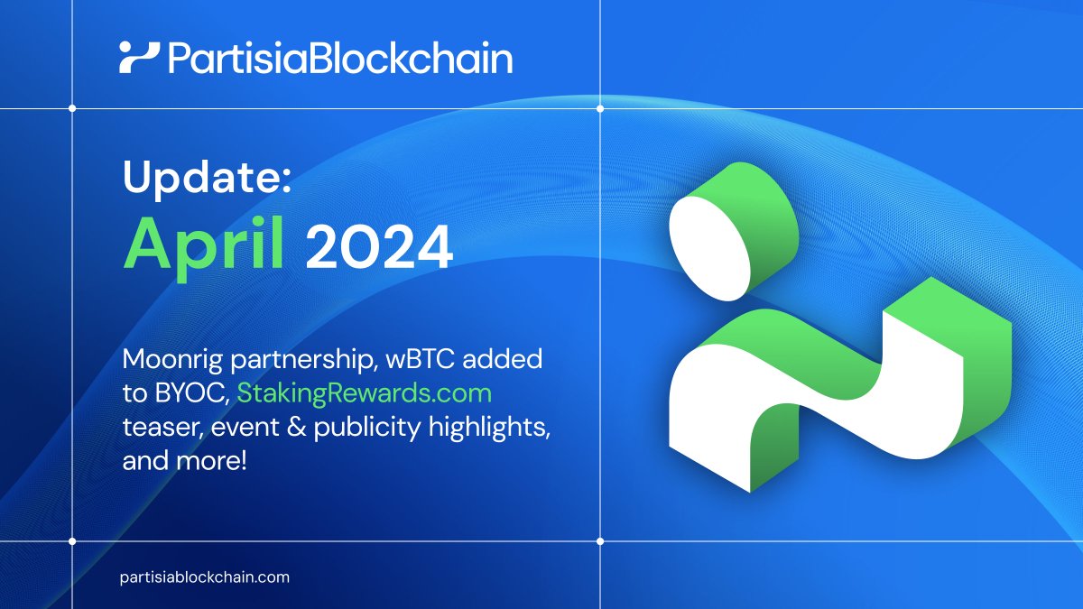 An exciting April for #PartisiaBlockchain! 🚀 

We partnered with @moonrigio & announced our integration with StakingRewards.com. Our presence at top events showcased our commitment to innovation. Explore our ecosystem updates & key press highlights ➡️