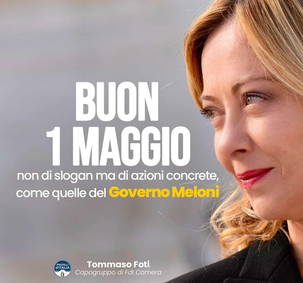 Il primo maggio è una data da celebrare senza slogan con cui riempirsi la bocca, ma con azioni concrete come quelle che il Governo Meloni e la maggioranza di centrodestra stanno portando avanti.