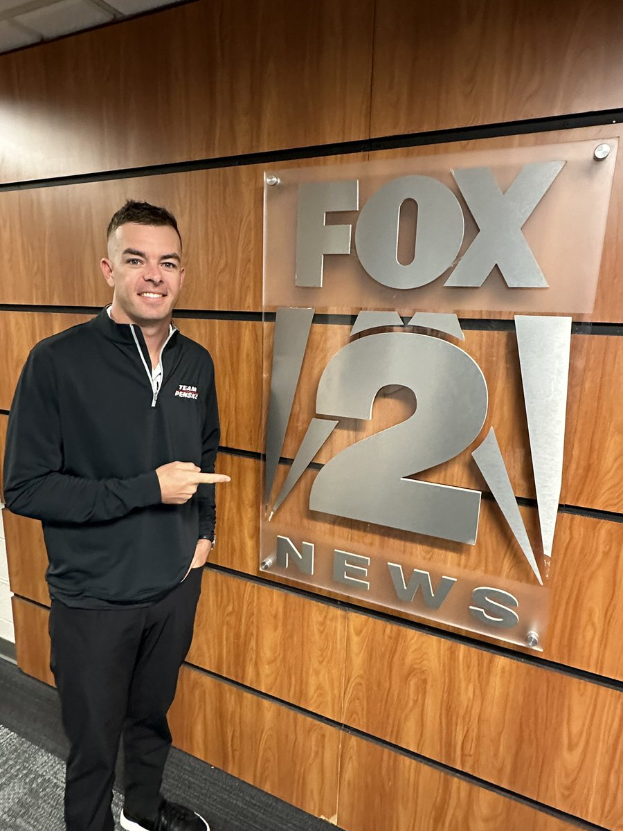 The newest @IndyCar winner is in the D and getting everyone fired up about #DetroitGP! @smclaughlin93 joins @FOX2News coming up at 7:44 am! 

#INDYCAR//#WeDriveDetroit // @Team_Penske