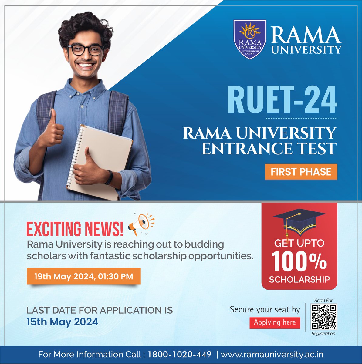 From Engineering to Law, Medicine to Management, Mass Communication to Agriculture, we're offering scholarships spanning from 10% to a whopping 100%

Hurry Up, Last date to apply is May 15th

#RUETExam2024 #Engineering #RamaUniversity #ApplyNow #AdmissionOpen #scholarships