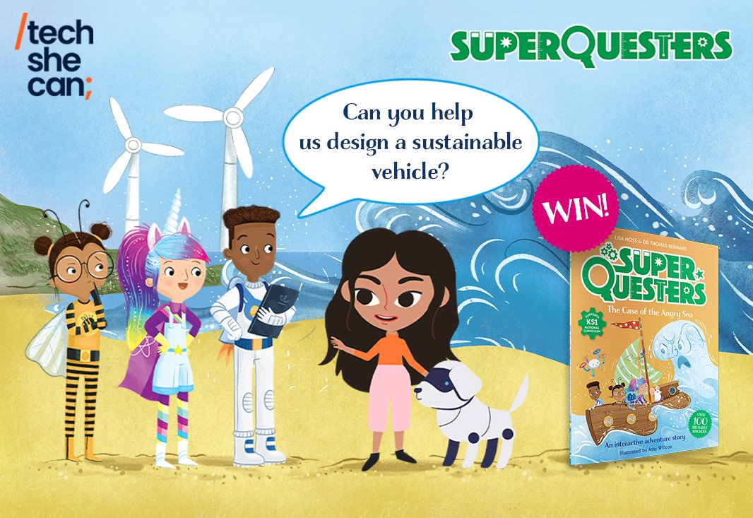 @DeputyGrocott Hi #FFBWednesday! 👋 📚We're publisher of the SuperQuesters STEM adventure series! 🌍We've teamed up with @Tech_She_Can for a special environmental competition. Design a sustainable vehicle to win books and toys. 🗓️Closes 10 May 👉Find out more here: bit.ly/3VUXcYF