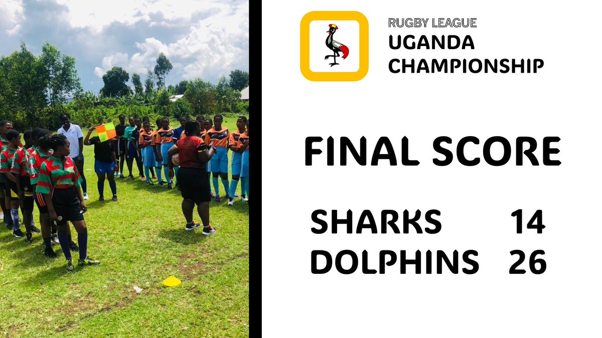 ⏰ FULL TIME The first match of the women's season was a CLASSIC! Sharks led 10-4 at the break but the Dolphins pulled off an incredible comeback! #MissionUganda | #RLUC