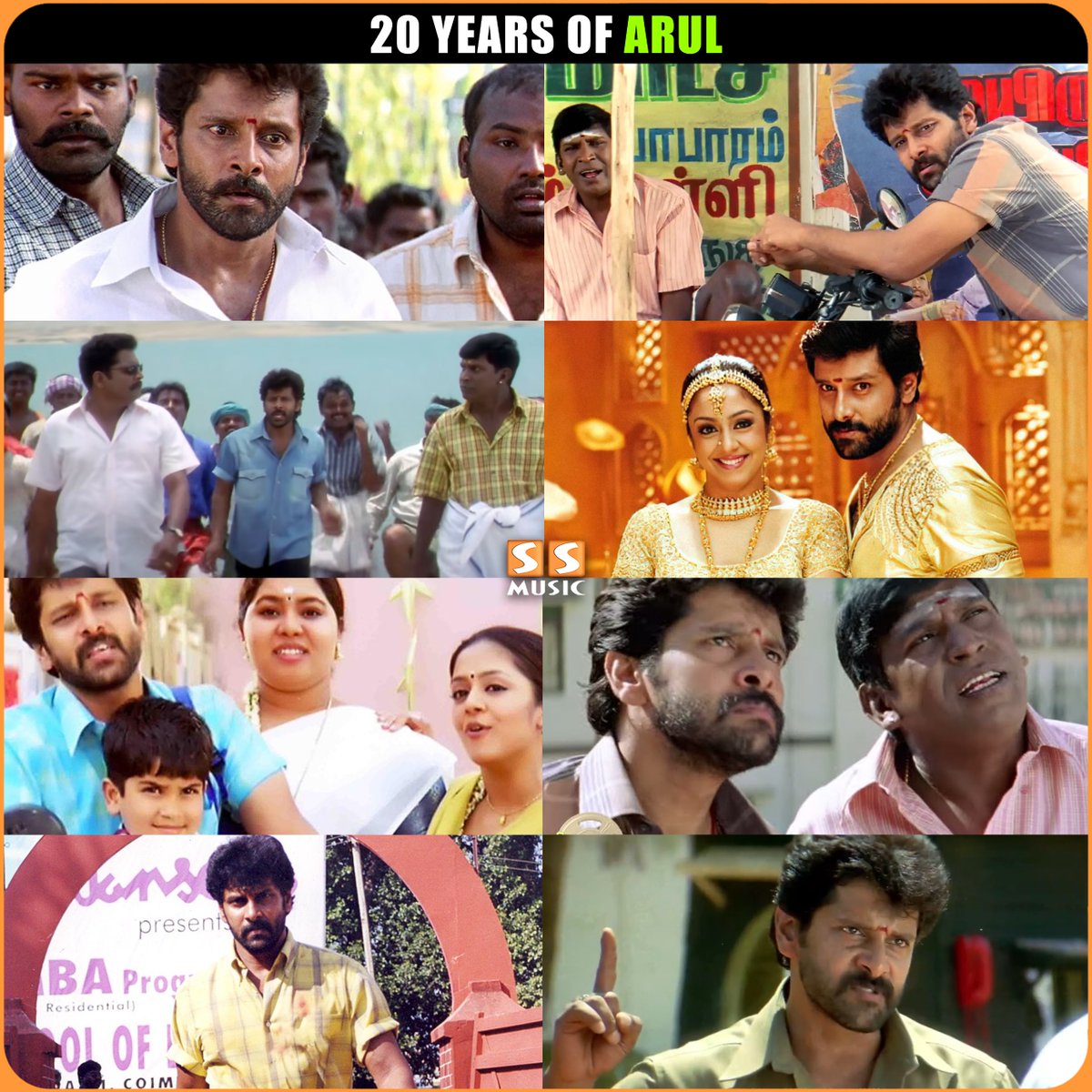 Celebrating 20 Years of Blockbuster #Arul 🤩

@chiyaan #jyotika #Harrisjayaraj #Hari #20YearsofArul #Arul #ArulMovie #SSMusic