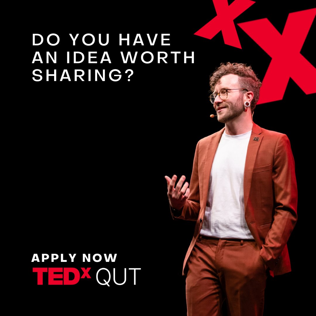 You don’t need to be a professional speaker; all you need is a good idea. Apply here to speak at TEDxQUT 2024. Applications close June 16, 2024. #TEDx #TEDxQUT #QUT TEDxQUT Speaker Application unihub.qut.edu.au/form.aspx?id=5…