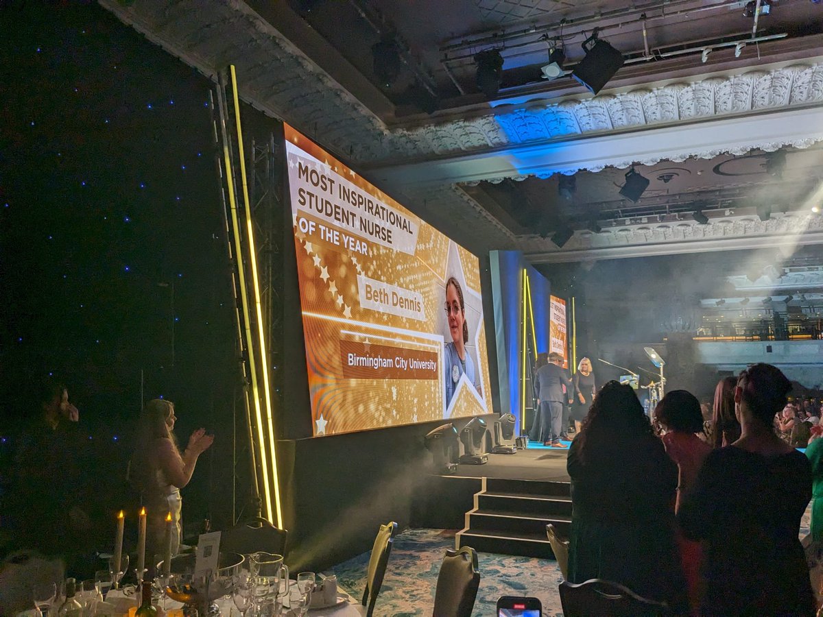 Many congratulations to @MyBCU student Beth Dennis for winning Children's Student Nurse of the Year and Most Inspirational Student Nurse at the Student Nursing Times Awards!