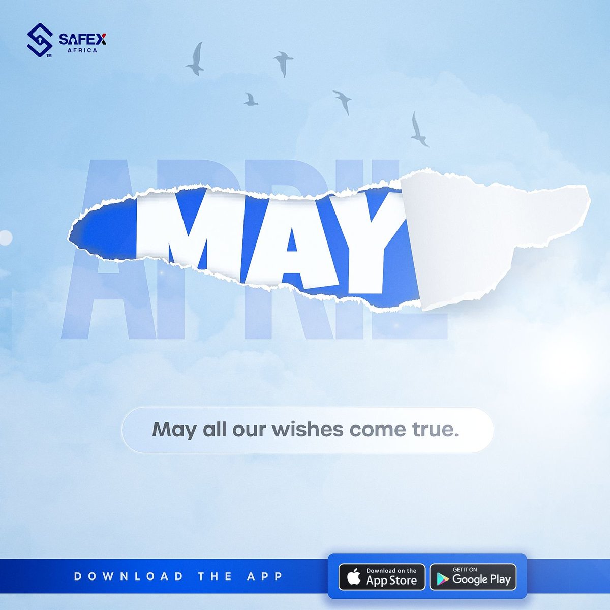 Welcome to the fifth month of the year.
Let’s keep pushing.
#May #HapyNewMonth #SafeX