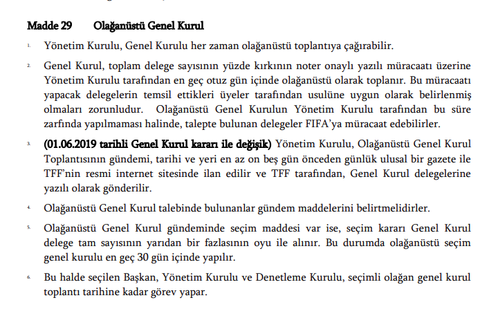 Resim 3 ; genel kurul en erken 60 gün sonra toplanır Buyrun size tüzük.. neden yalan bir beyanda bulunuyorsunuz ? @TFF_Org