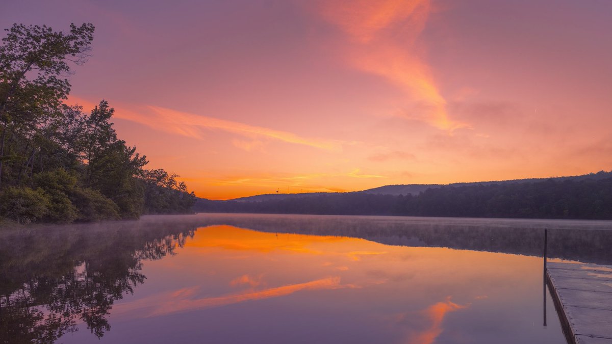 Oak Mountain Sunrise at Lunker Lake on Wednesday morning from David Graves. Going to be a hotter but still pretty day!