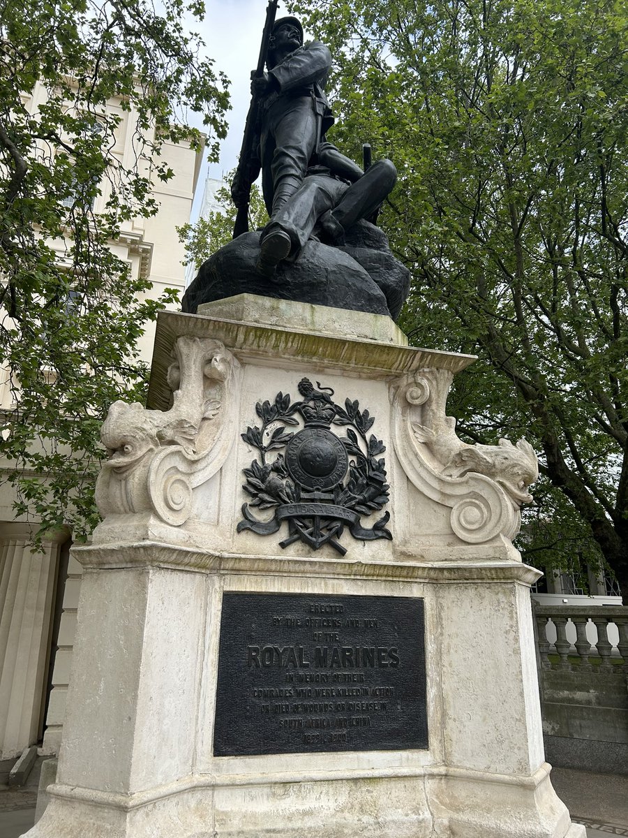 Another meeting and another memorial this time The Royal Marines memorial on the Mall by Admiralty Arch