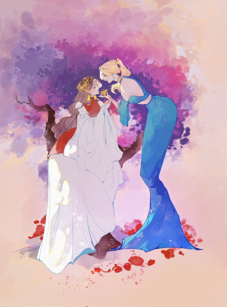 ніжне кохання двох принцес для @sapphotales_ua 💞 щиро дякую @_dusja_ за цю неймовірну історію (читайте цю панянку, вона просто богиня слова✨️) #украрт #УкрАртПідтримка