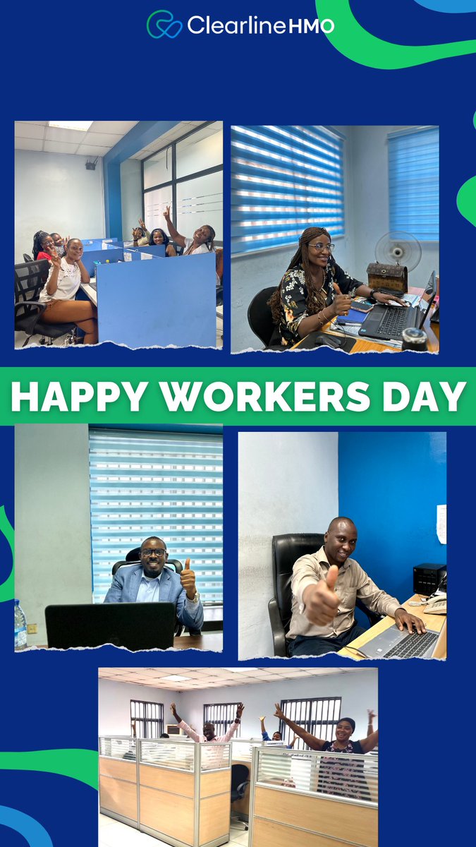 🎉 Happy Workers’ Day! 🎉 Today, we celebrate the incredible workforce that drives our community forward. Your dedication, hard work, and resilience are the backbone of our society. Thank you for all that you do!💚💙. #workersday2024 #appreciationday #HealthForAlll #ClearlineHMO