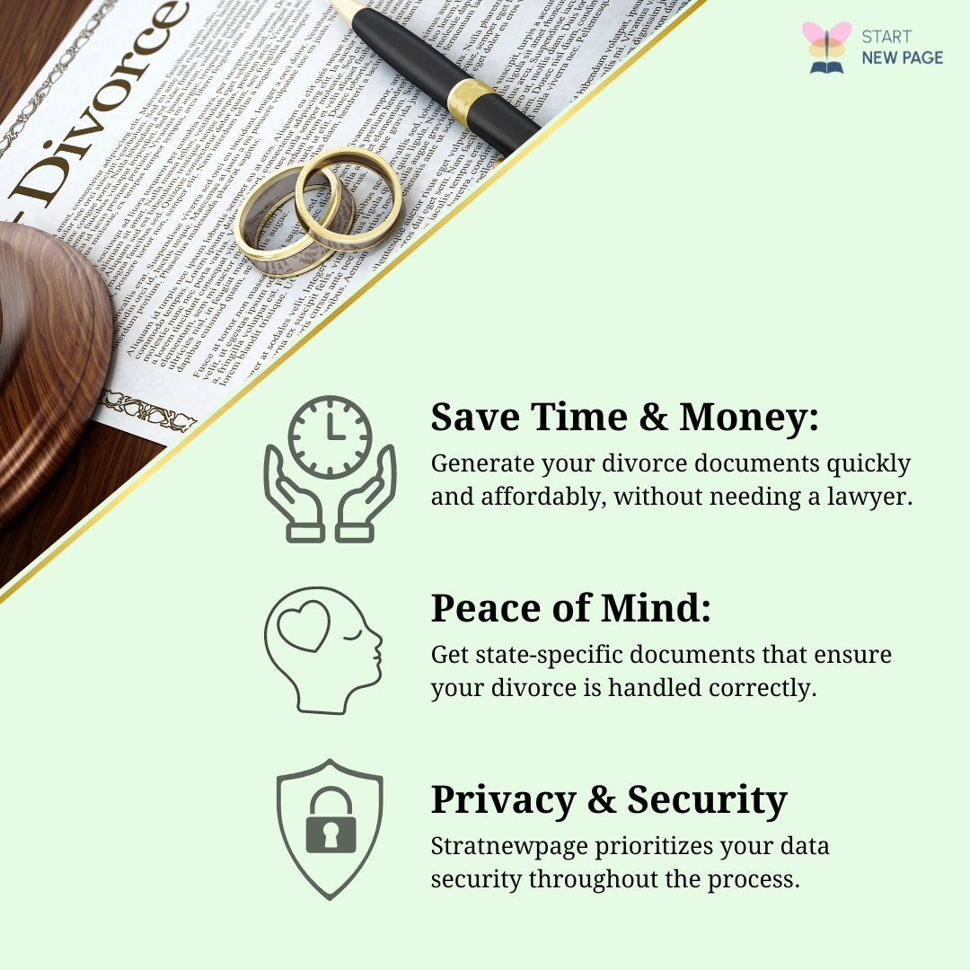 Unlock a hassle-free divorce process with StartNewPage: Save Time ⏰, Save Money 💰, and enjoy Peace of Mind 🕊️ with our top-notch Privacy & Security 🔒. Let's make your journey smoother together.
#DivorceMadeEasy #SaveTime #PeaceOfMind #PrivacyMatters