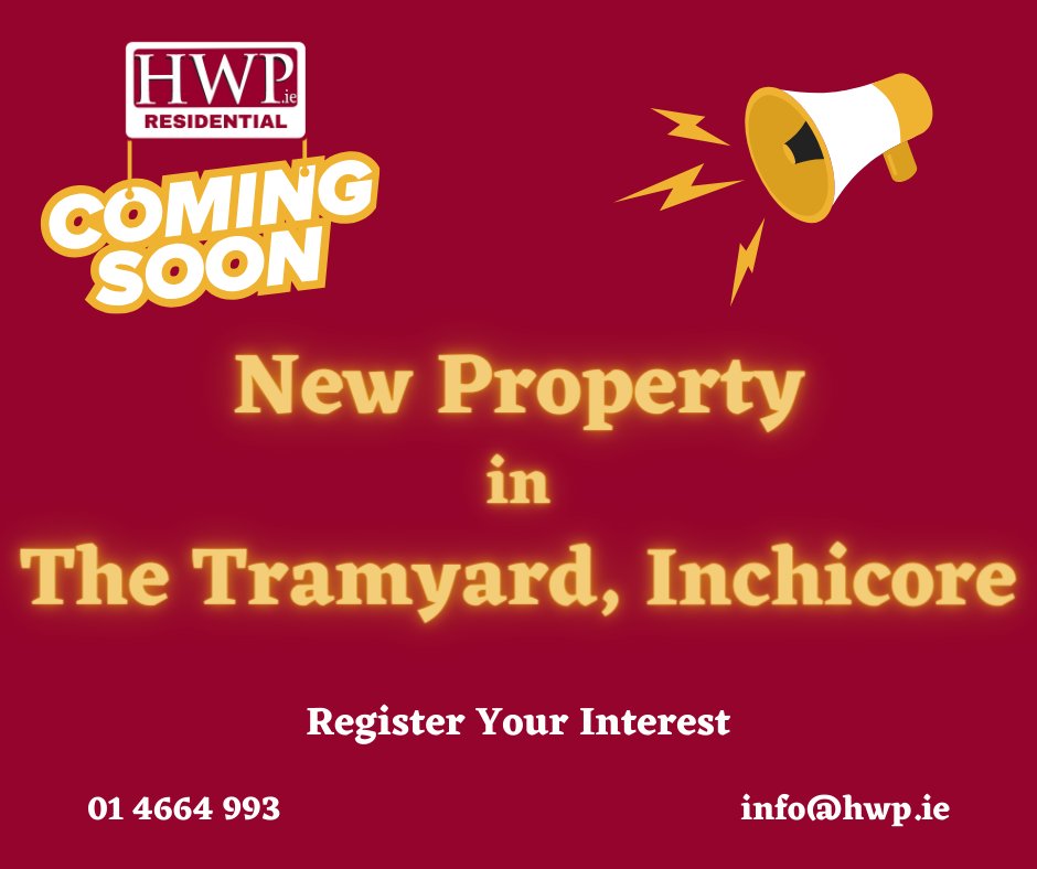 🌟Exciting Announcement!🌟
New property arriving soon!
Register your interest now and be the first to know more about this remarkable addition to the Dublin property market
☎️ 01 4664 993 ✉️ info@hwp.ie
#newlistings #dublinproperty #hwpresidential #dublinpropertymarket #inchicore