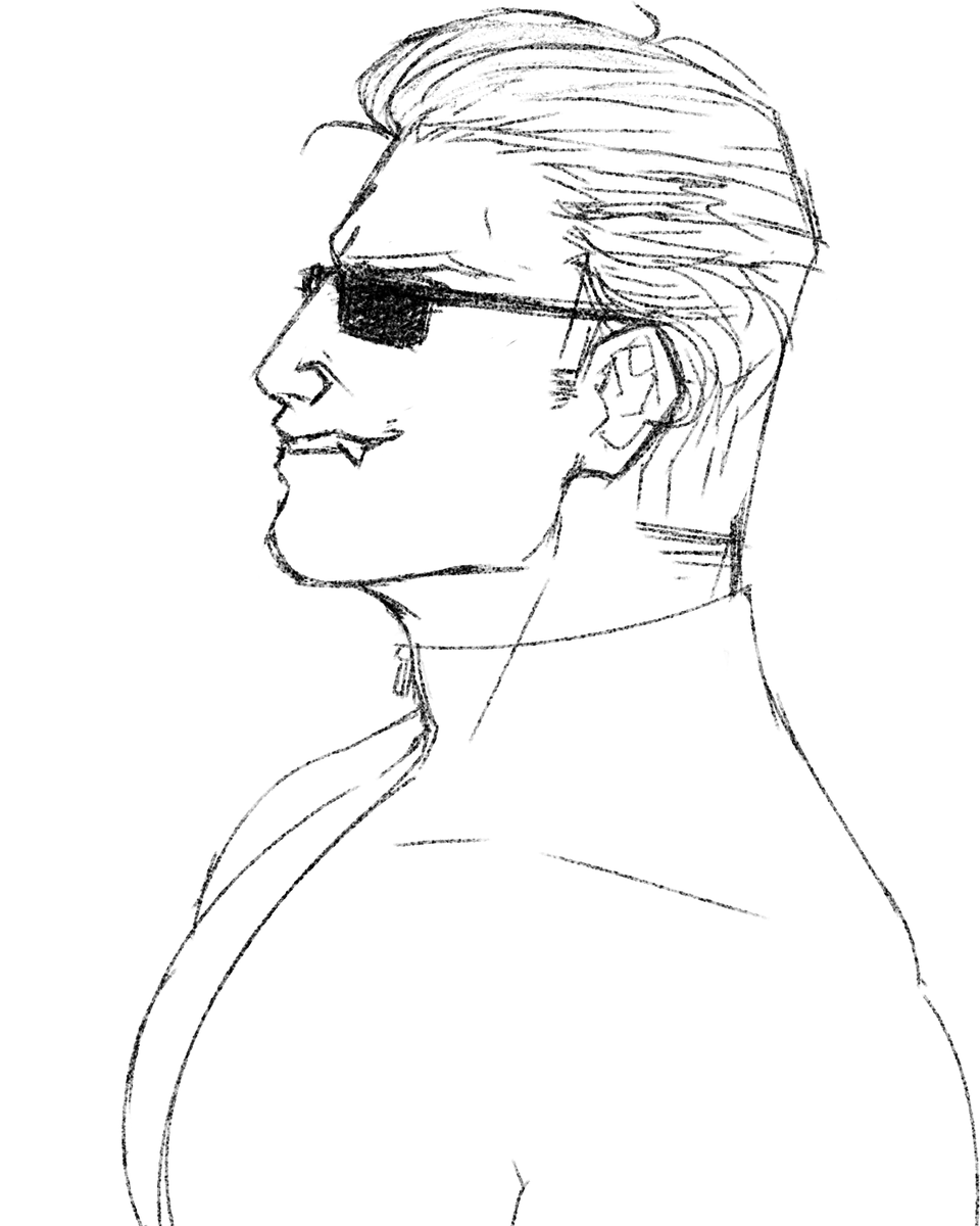 quick crayon sketch for Wesker Wednesday.