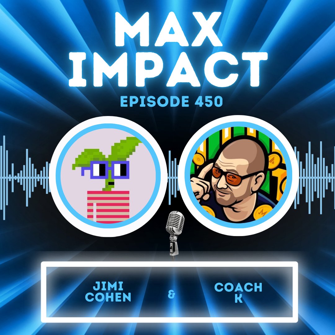 GM Web3 Fam 🫂 MAX IMPACT is BACK for a special episode with @Coachkcrypto! 🎉 Coach K is a tokenomics expert, investor, & advisor to dozens of web3 companies 🫡 ⬇️SET REMINDER⬇️ twitter.com/i/spaces/1eaKb…