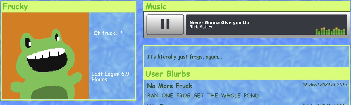 Perfect time to say this to hodlers

Never Gonna Give you Up~ 

<a href="/frucksBTC/">frucks</a> website has classic vibe
